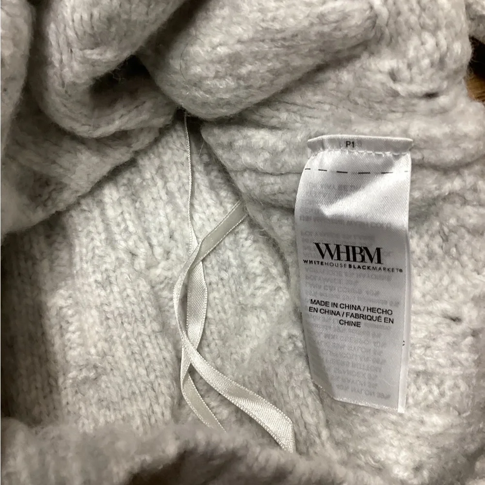 White House Black Market Neutrals  cable knit sweater.